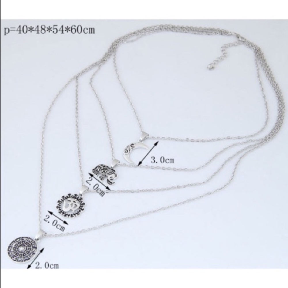 🎁 5/$35 || Multilayered Antiqued Silver Necklace - Picture 6 of 7